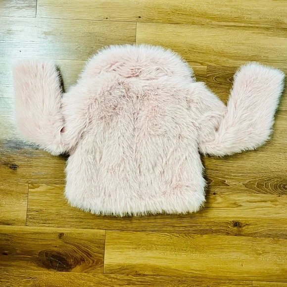 Art Class Blush Faux Fur Jacket - Picture 3 of 4